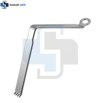 Knee retractor angled